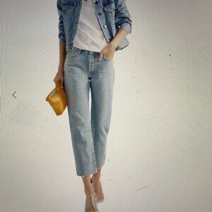 GOLDSIGN The Low Slung cropped mid-rise straight-leg jeans